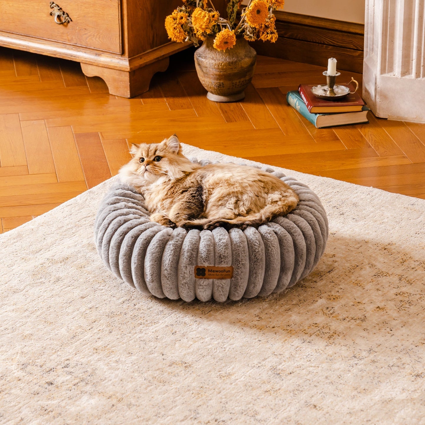 Aspen Fleece Cat & Dog Donut Bed