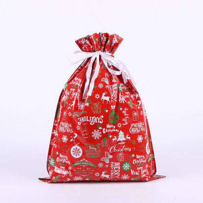 🎁 Christmas Drawstring Gift Bags🎄 — Assorted Sizes for Easy Holiday Wrapping