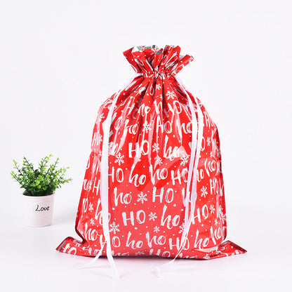 🎁 Christmas Drawstring Gift Bags🎄 — Assorted Sizes for Easy Holiday Wrapping