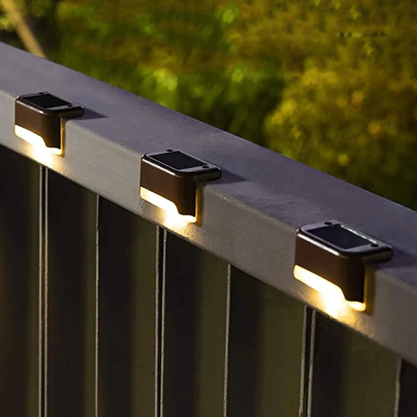 🎄 Solar Deck Lights, Automatically ON/OFF💡 4 PCS IN 1 Set