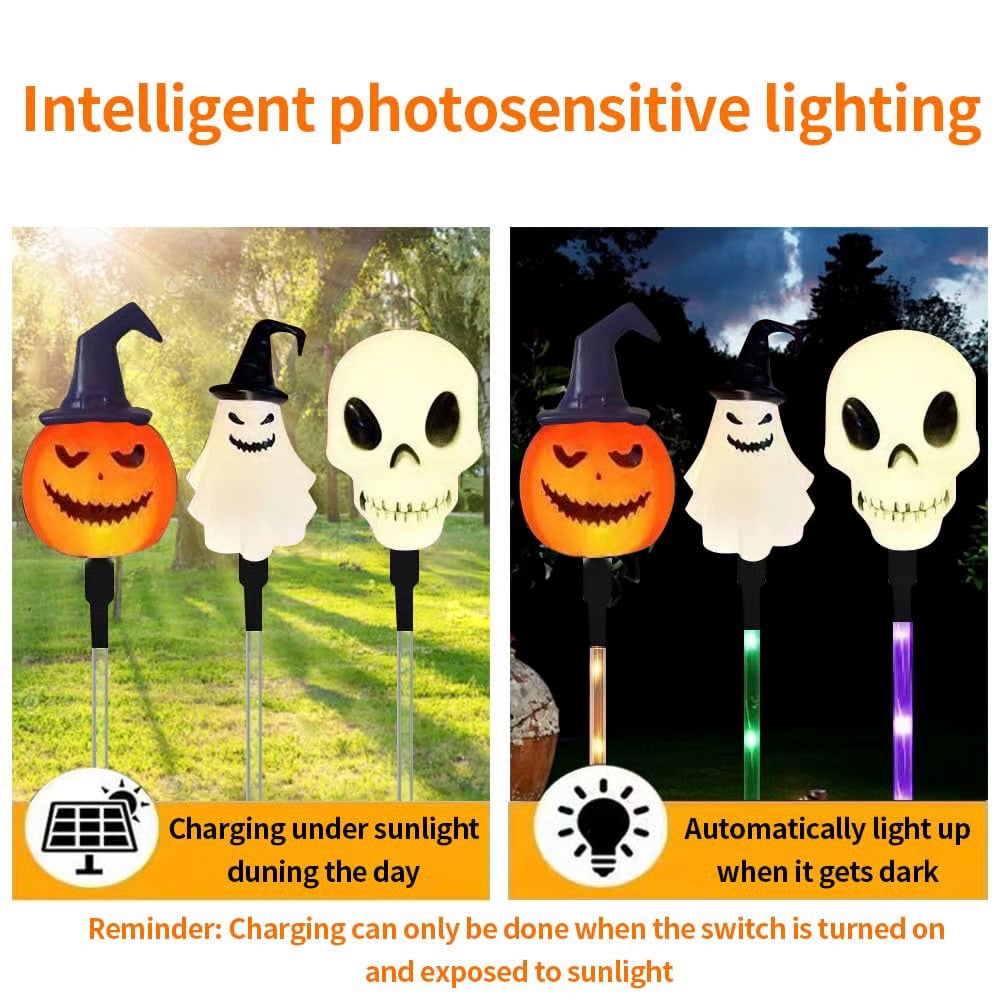 👻Halloween Early Discount 49% Off👻 A Set Of 6 Pcs, Halloween Solar Garden Lights