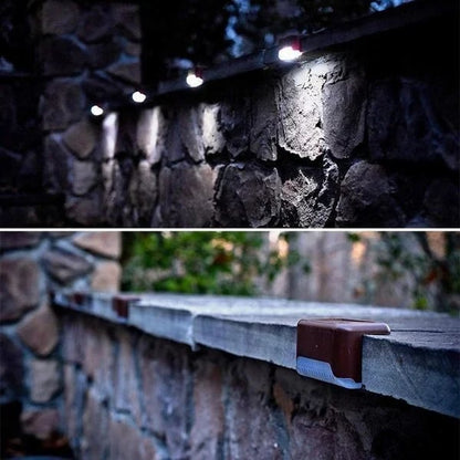 🎄 Solar Deck Lights, Automatically ON/OFF💡 4 PCS IN 1 Set