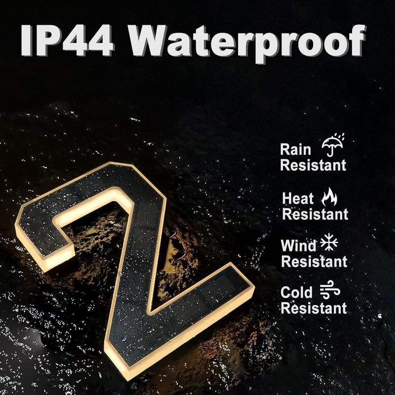 🔥Hot Sale 49% OFF🎁✨ Solar Lighted House Number - Waterproof LED Address Sign