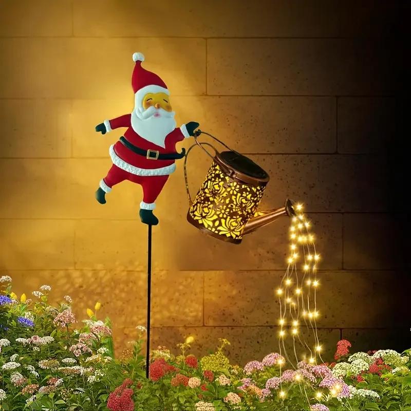 🎄 Christmas Flash Sale 🎅 49% OFF ✨Solar-Powered Santa Claus Garden Stake Kettle Light
