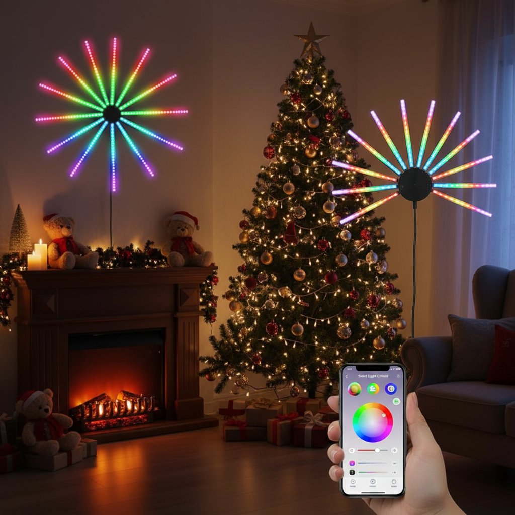 🎆 Christmas Sale – 50% OFF 🎁 Firework LED Light Strip for Stunning Room & Holiday Décor! 💡
