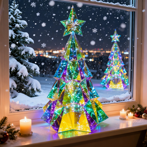 🎄 Christmas Flash Deal 💎 65% OFF ✨ Crystal Prism LED Glowing Christmas Tree