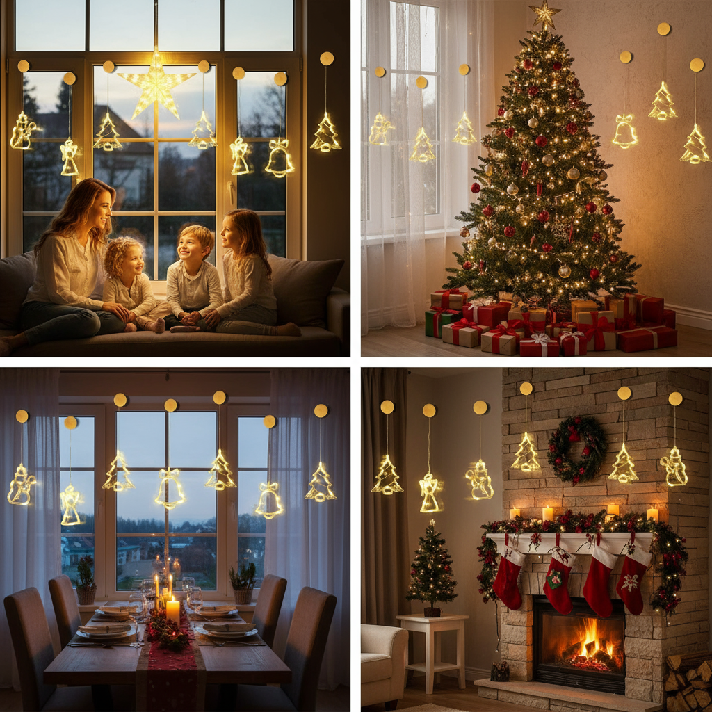 🎄 Christmas Flash Deal 🎁 49% OFF ✨ LED Suction Cup Christmas Lights — Cozy Holiday Home Décor!