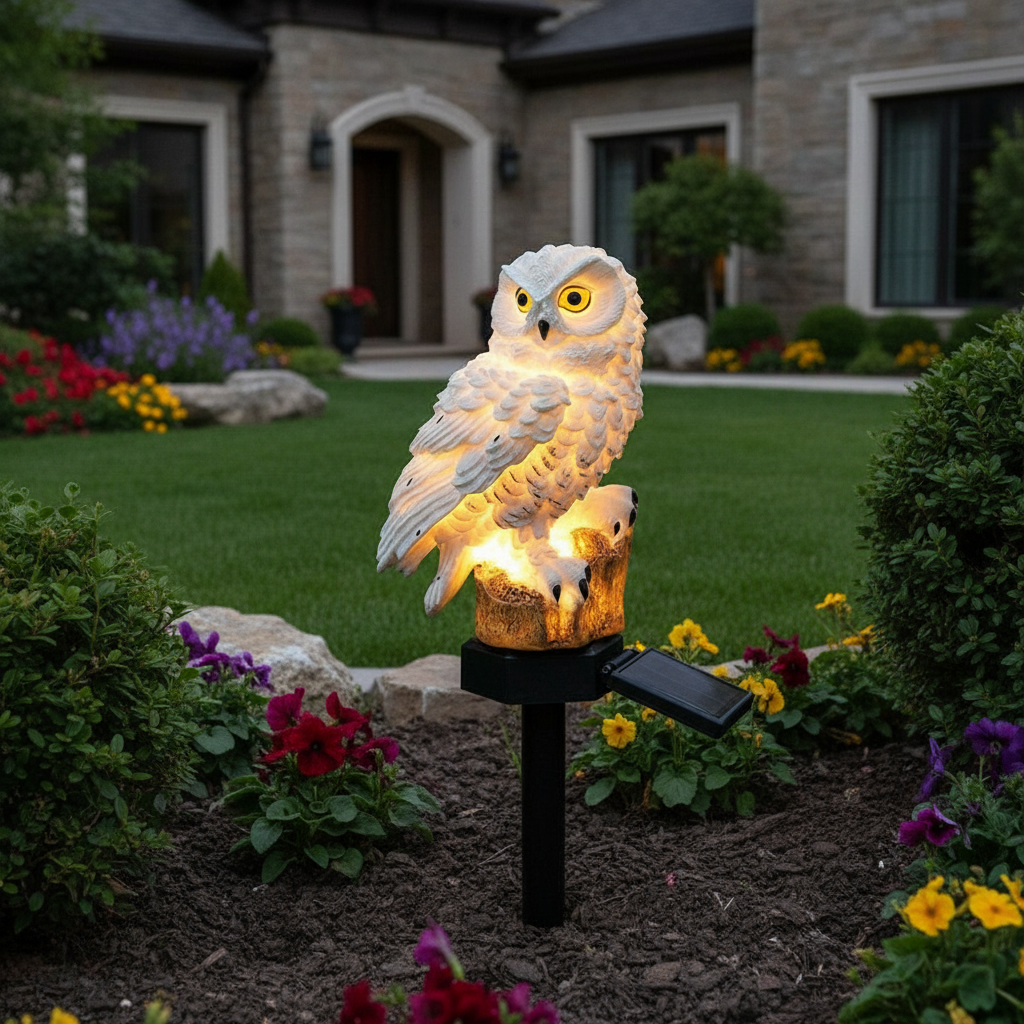 🎄 Christmas Flash Sale 🎁 49% OFF ✨ Owl Solar Garden Light – Waterproof Solar-Powered Outdoor Pathway Ornament