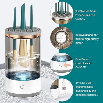 30-second Automatic Makeup Brush Cleaner for Ageless Skin & Pristine Makeup