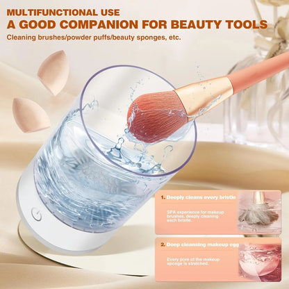 30-second Automatic Makeup Brush Cleaner for Ageless Skin & Pristine Makeup