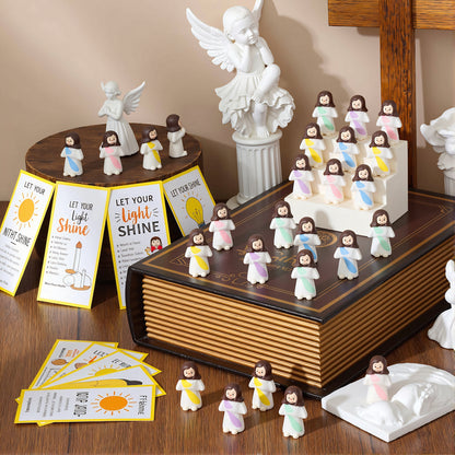 Glow in the Dark Mini Jesus Figurines with Bible verse Cards