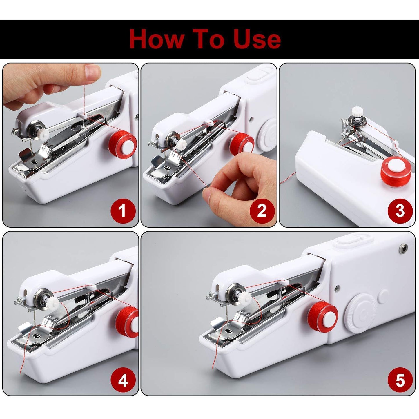 Handheld Sewing Machine Cordless Portable Electric Stitching Device