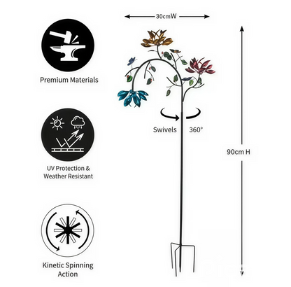 A🔥🔥70% OFF -Beautiful Summer Multi Colored Flowers Wind Spinner